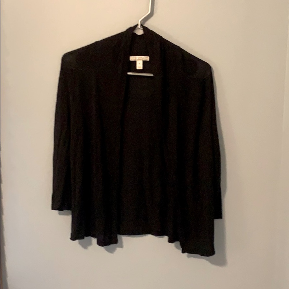 Black mid sleeve light cardigan SZ S